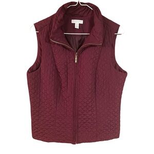 Charter Club Burgundy Quilted Vest